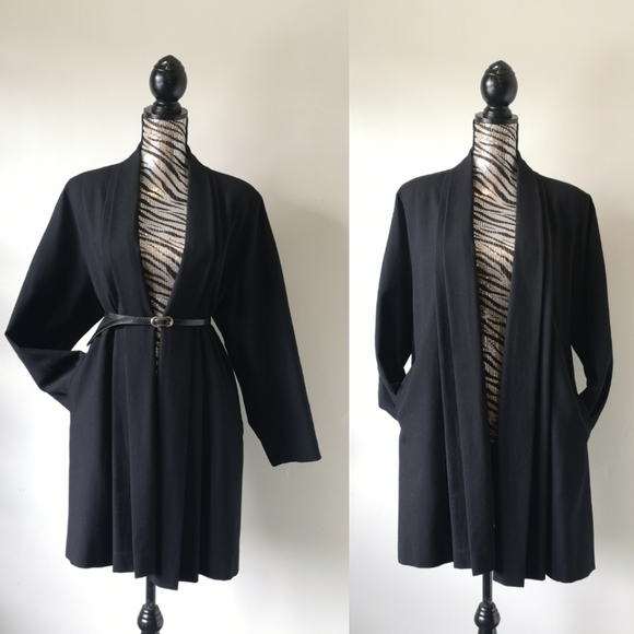 Vintage wool Giovanni pleated kimono style blazer - Picture 1 of 9